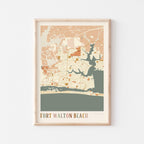 fort walton beach, florida map poster - image 1