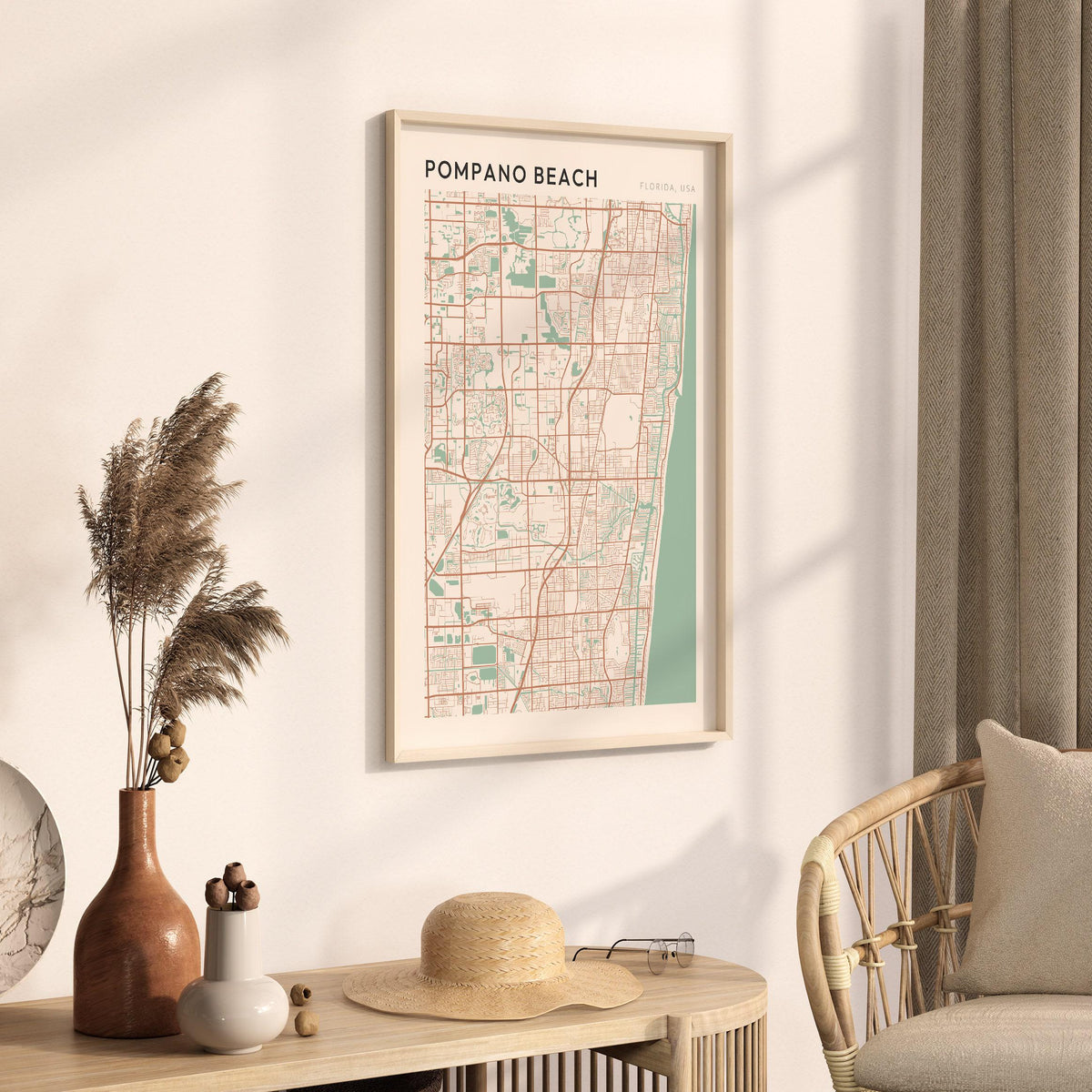 pompano beach, florida map poster - image 2