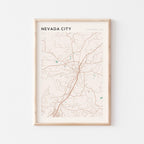 nevada city, california map poster - image 1