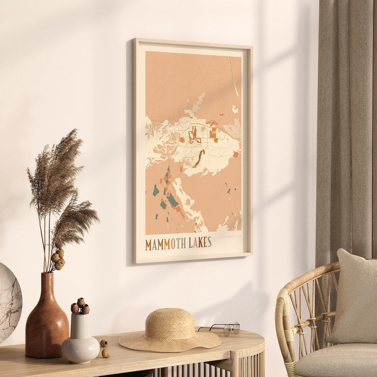 mammoth lakes, california map poster - image 2