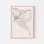 corona, california map poster - image 1