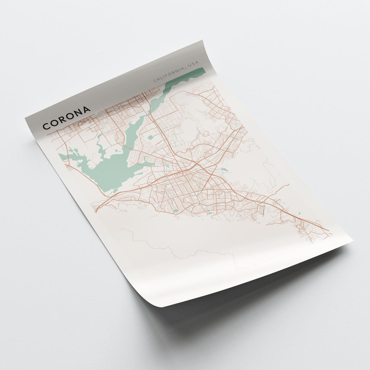 corona, california map poster - image 4