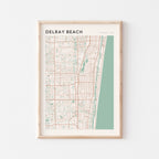delray beach, florida map poster - image 1