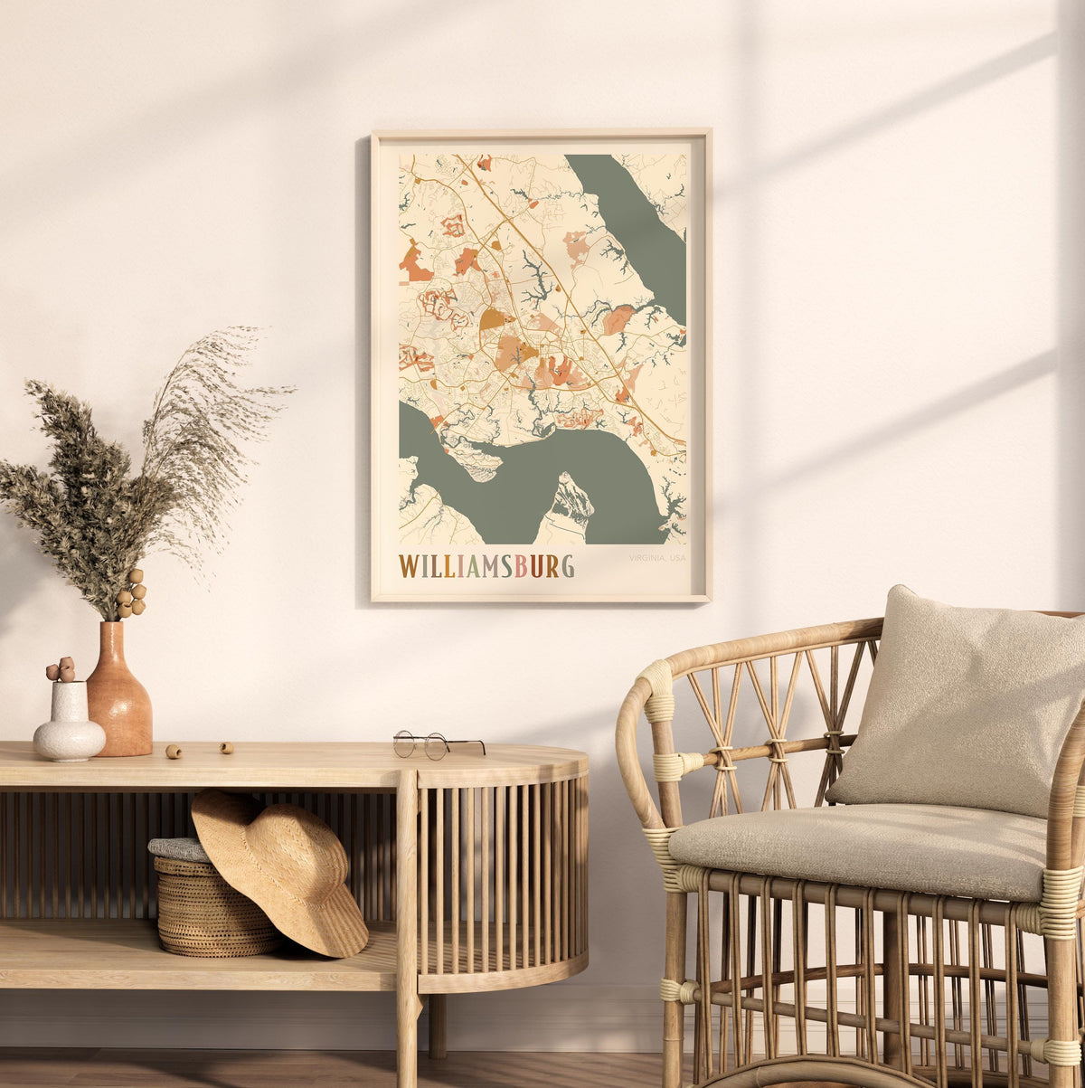 williamsburg, virginia map poster - image 3