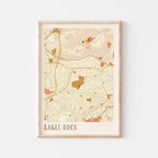 eagle rock, california map poster - image 1