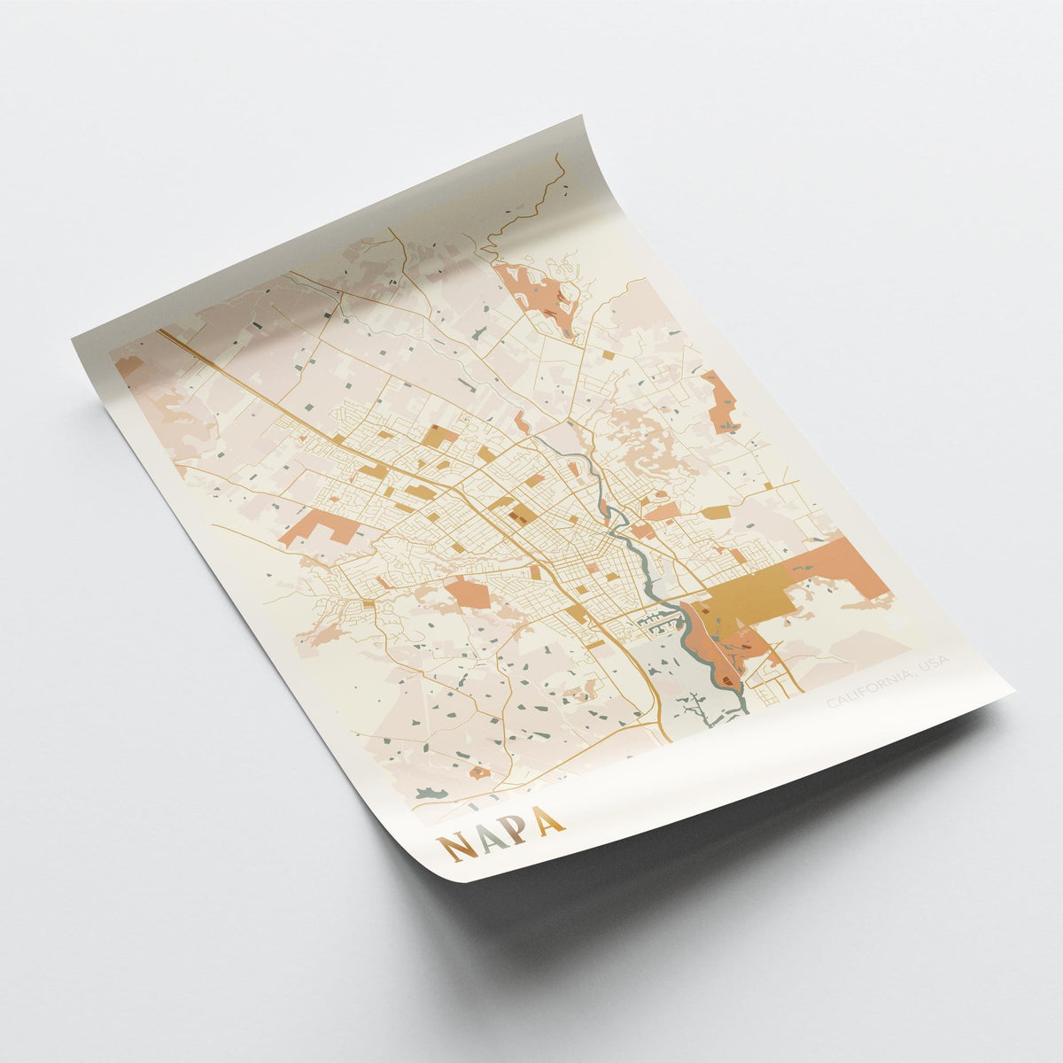 napa, california map poster - image 4