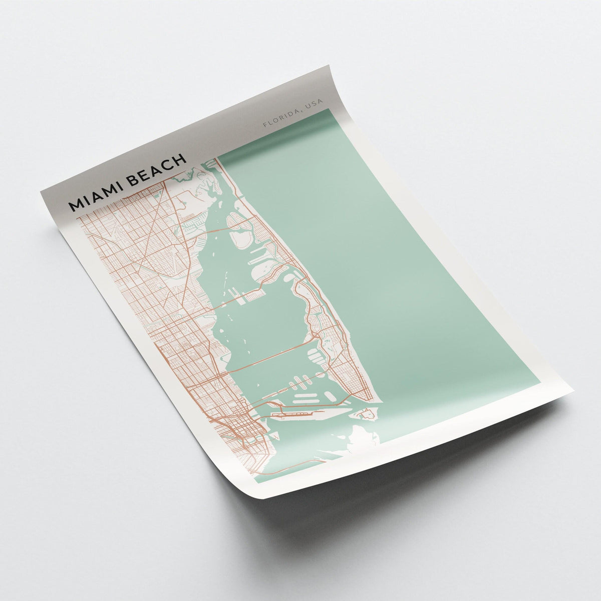 miami beach, florida map poster - image 4