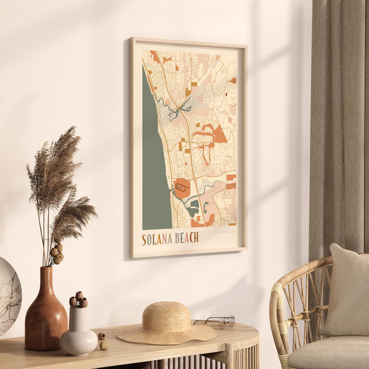 solana beach, california map poster - image 2
