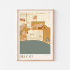 isla vista, california map poster - image 1