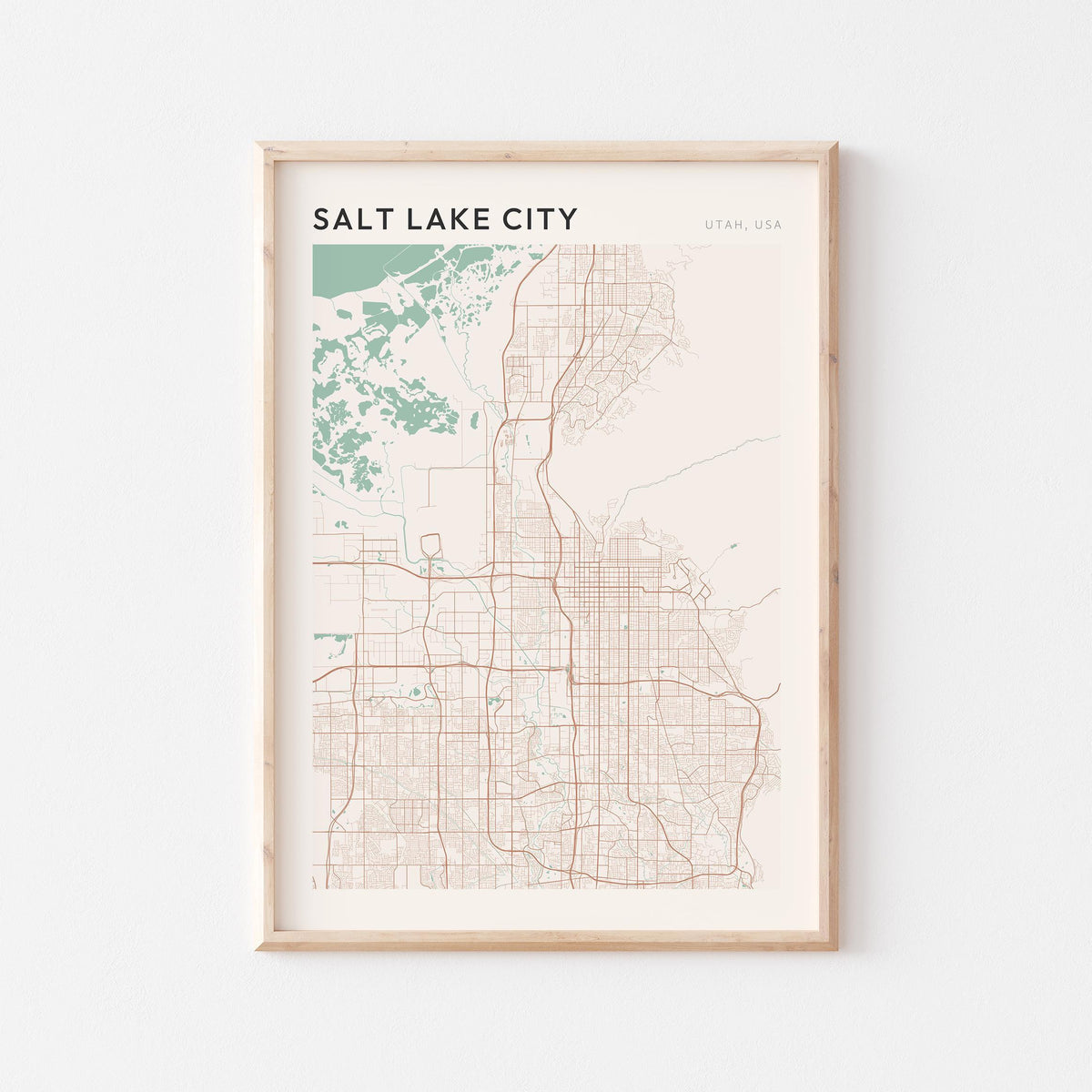 salt lake city, utah map poster - image 1