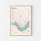 benicia, california map poster - image 1