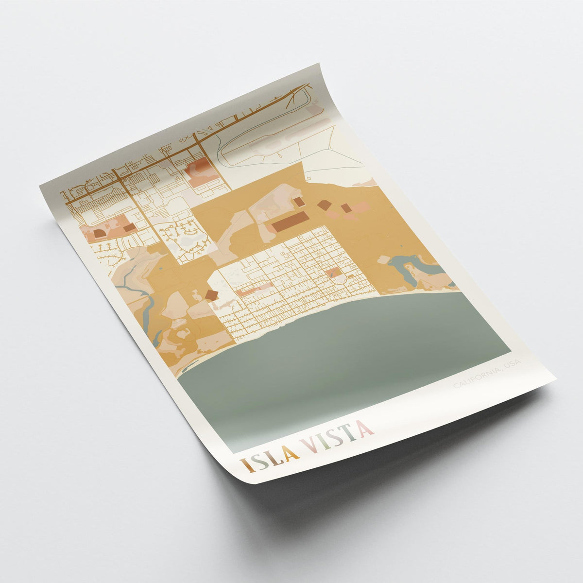 isla vista, california map poster - image 4