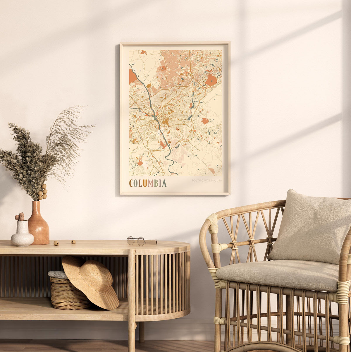columbia, south carolina map poster - image 3