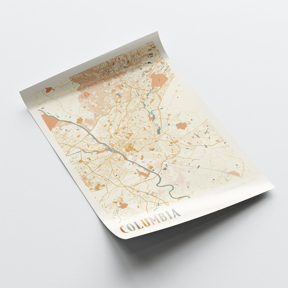 columbia, south carolina map poster - image 4