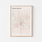 cedar rapids, iowa map poster - image 1