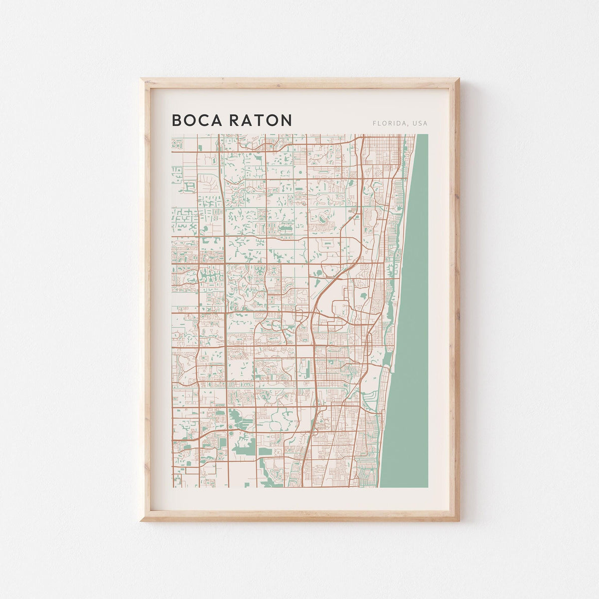 boca raton, florida map poster - image 1