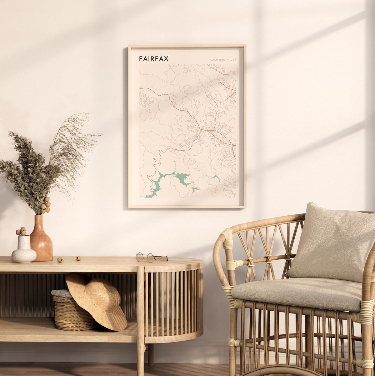fairfax, california map poster - image 3