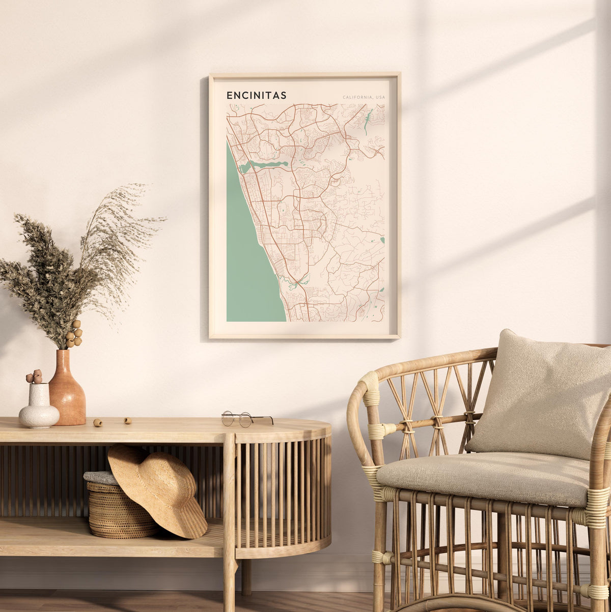 encinitas, california map poster - image 3