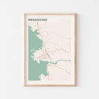 mendocino, california map poster - image 1