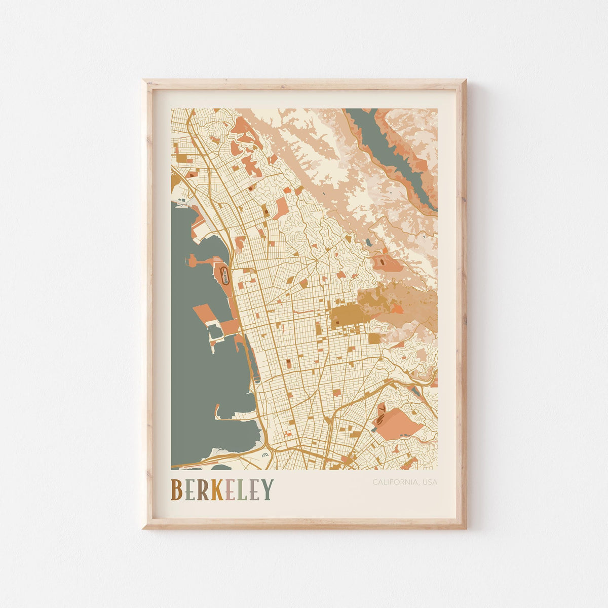 berkeley, california map poster - image 1