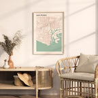san pedro, california map poster - image 3