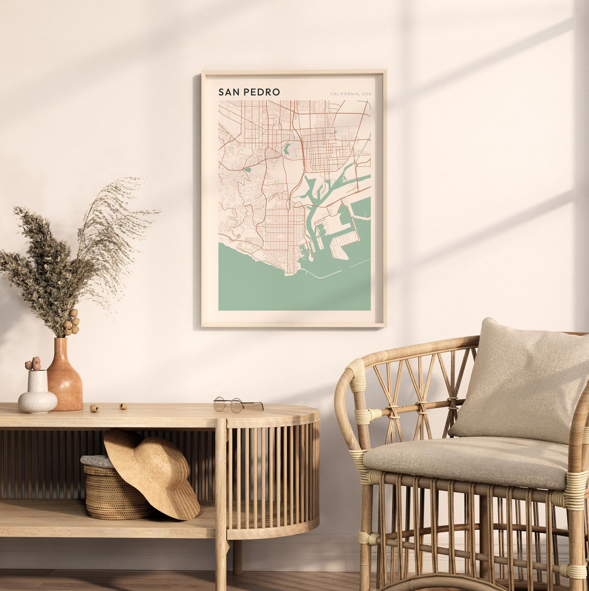 san pedro, california map poster - image 3