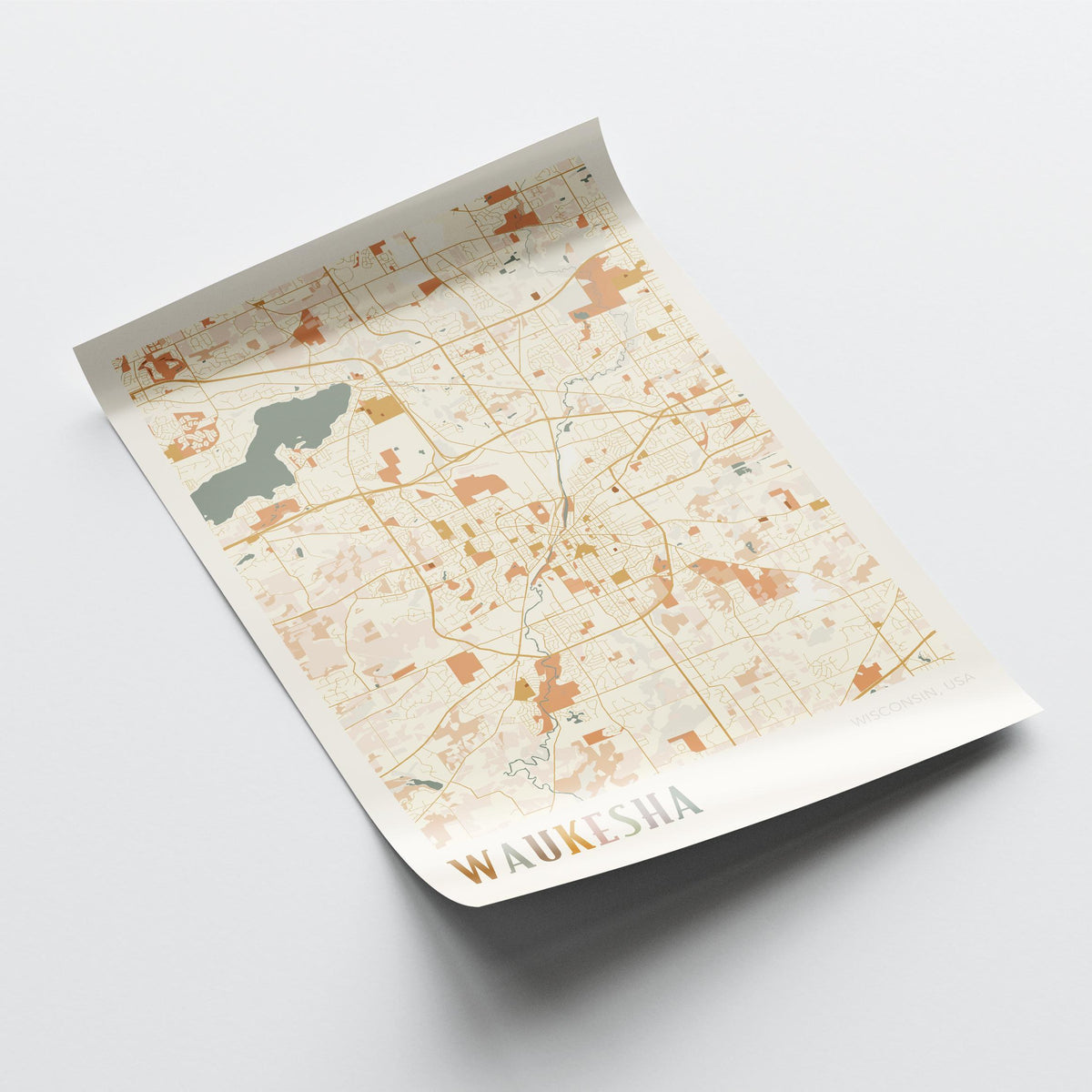 waukesha, wisconsin map poster - image 4