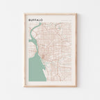 buffalo, new york map poster - image 1