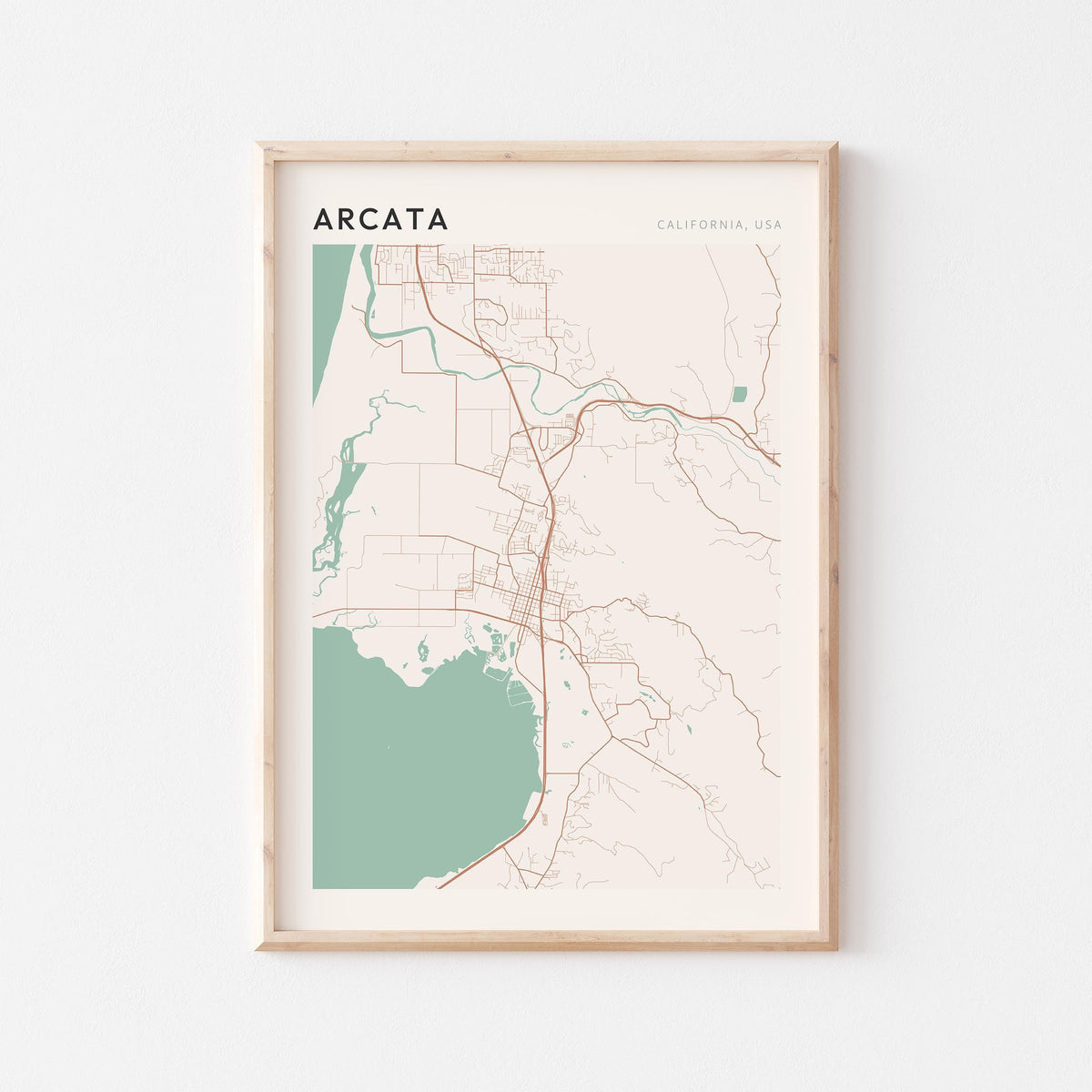 arcata, california map poster - image 1