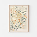 savannah, georgia map poster - image 1