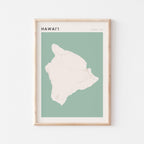 hawai'i, hawai'i map poster - image 1