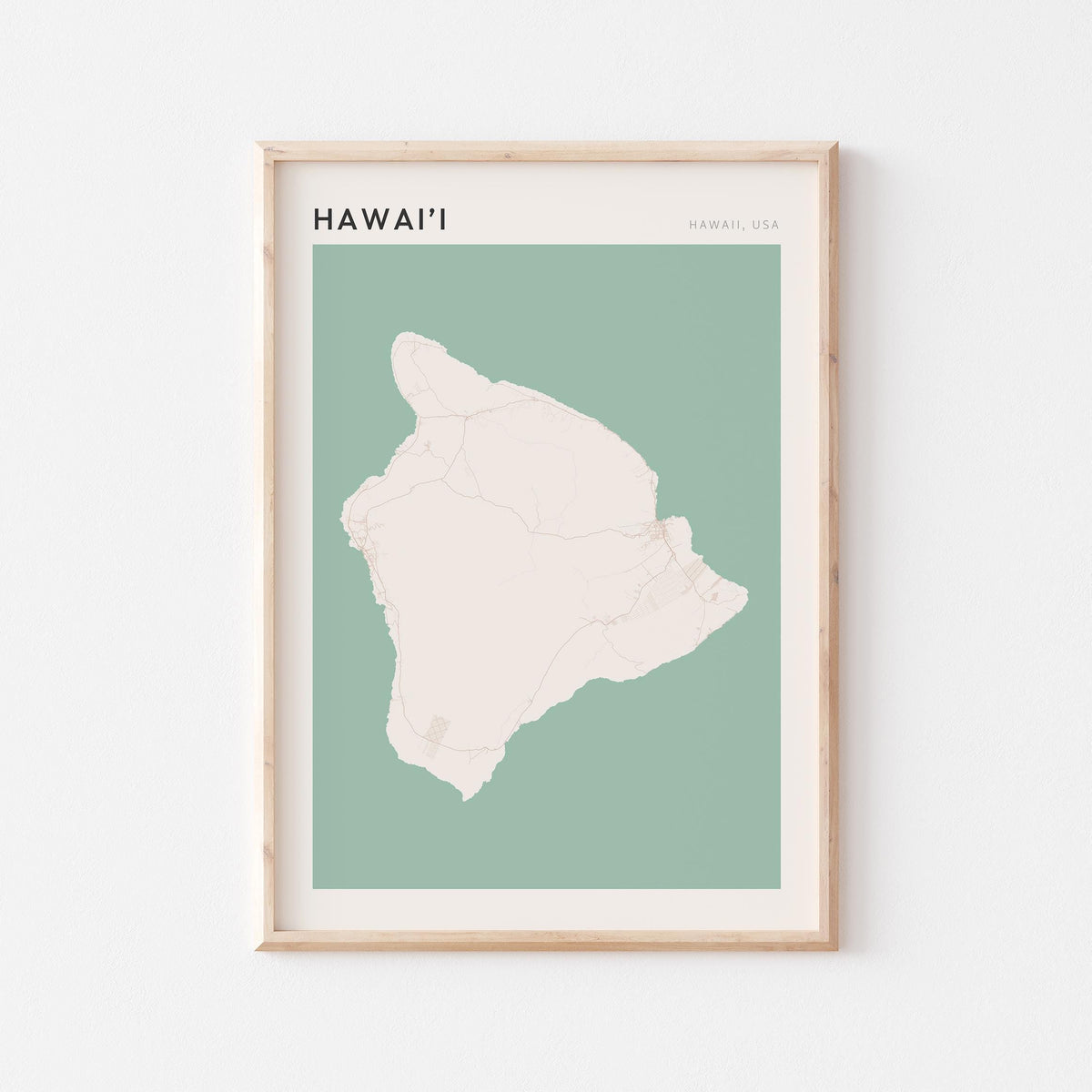 hawai'i, hawai'i map poster - image 1
