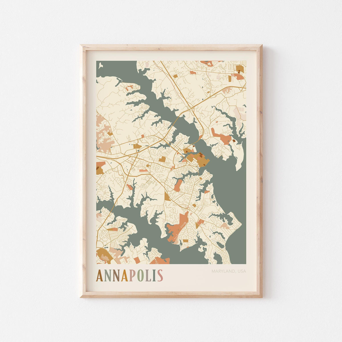 annapolis, maryland map poster - image 1