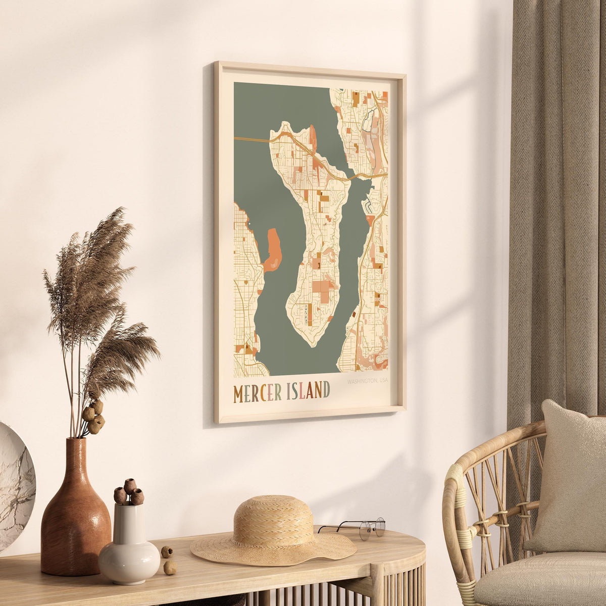 mercer island, washington map poster - image 2