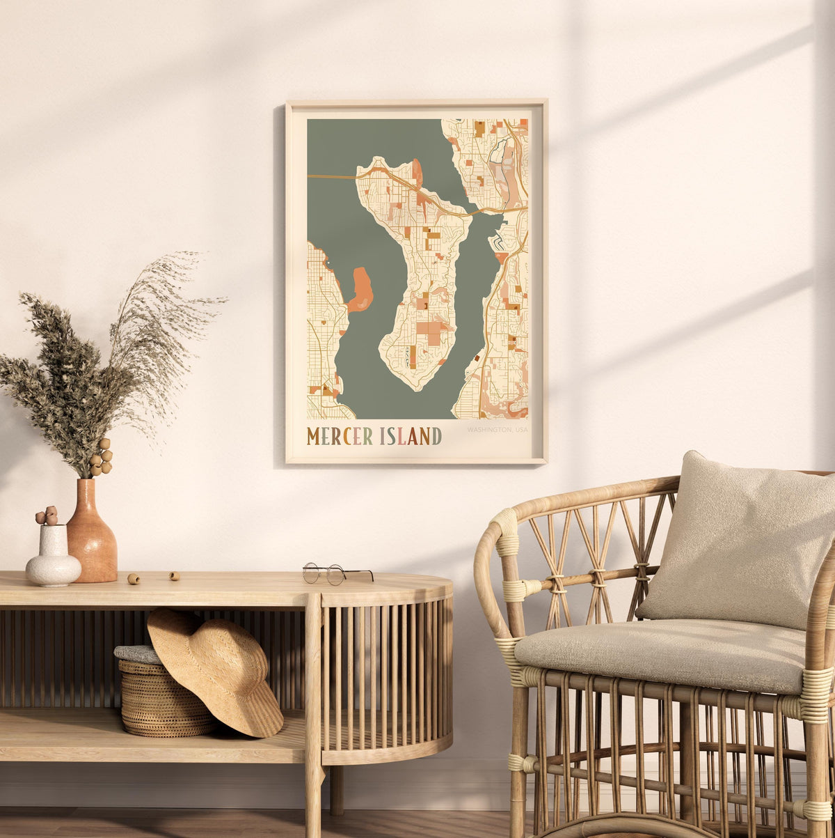 mercer island, washington map poster - image 3