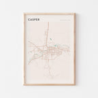 casper, wyoming map poster - image 1