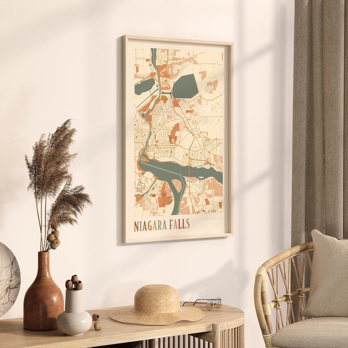 niagara falls, new york map poster - image 2