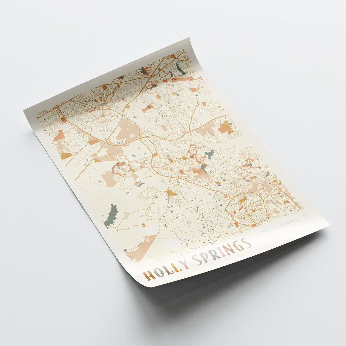 holly springs, north carolina map poster - image 4