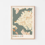 panama city, florida map poster - image 1