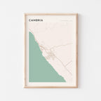 cambria, california map poster - image 1