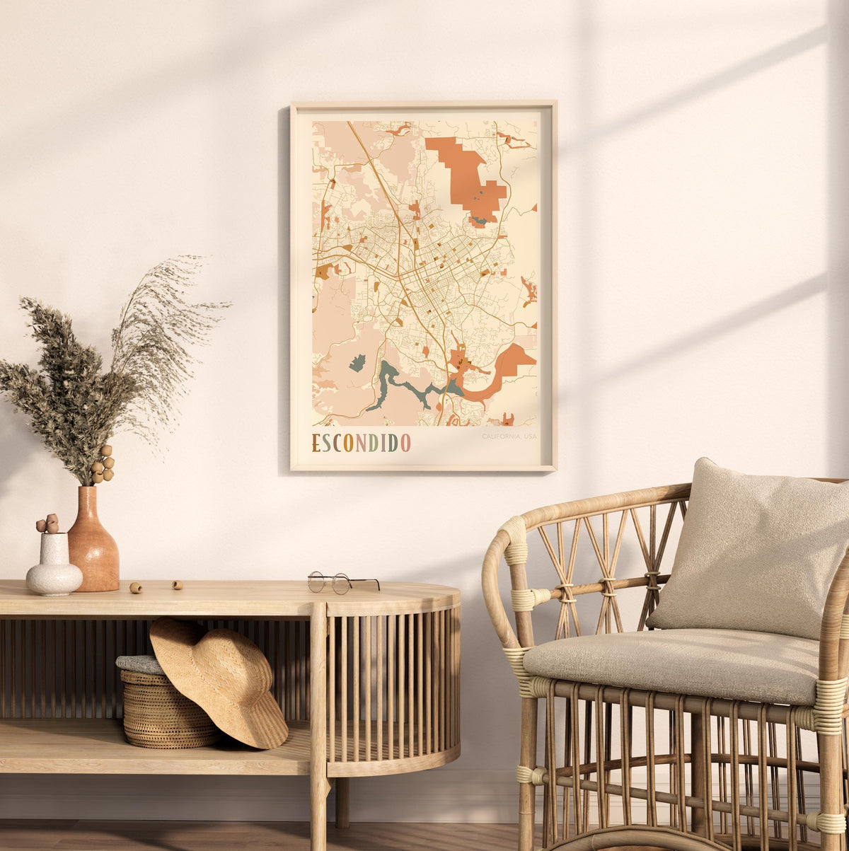 escondido, california map poster - image 3