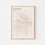 champaign, illinois map poster - image 1