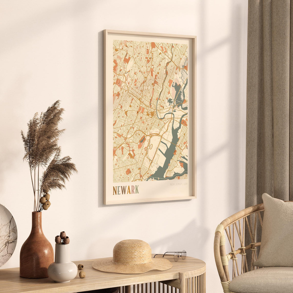 newark, new jersey map poster - image 2