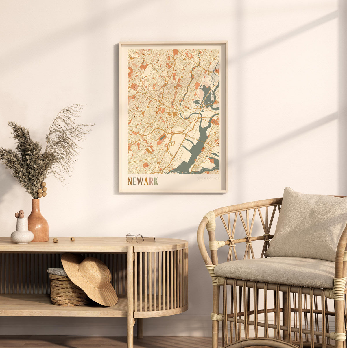newark, new jersey map poster - image 3