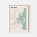 portland, maine map poster - image 1