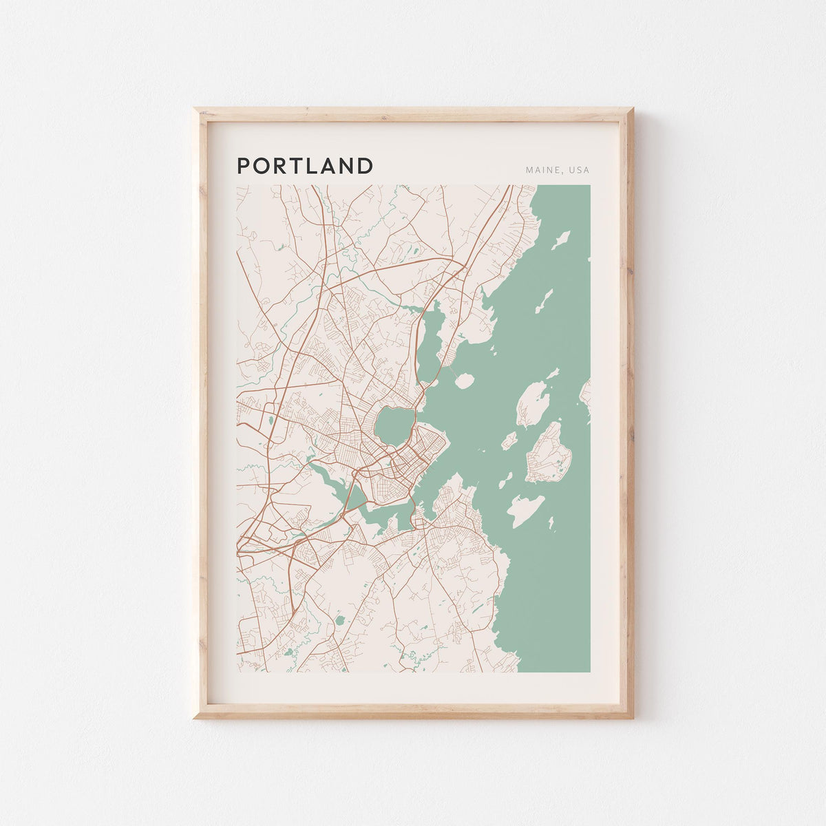 portland, maine map poster - image 1