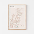 sparks, nevada map poster - image 1