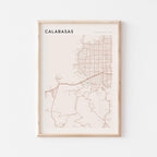 calabasas, california map poster - image 1
