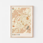 scranton, pennsylvania map poster - image 1
