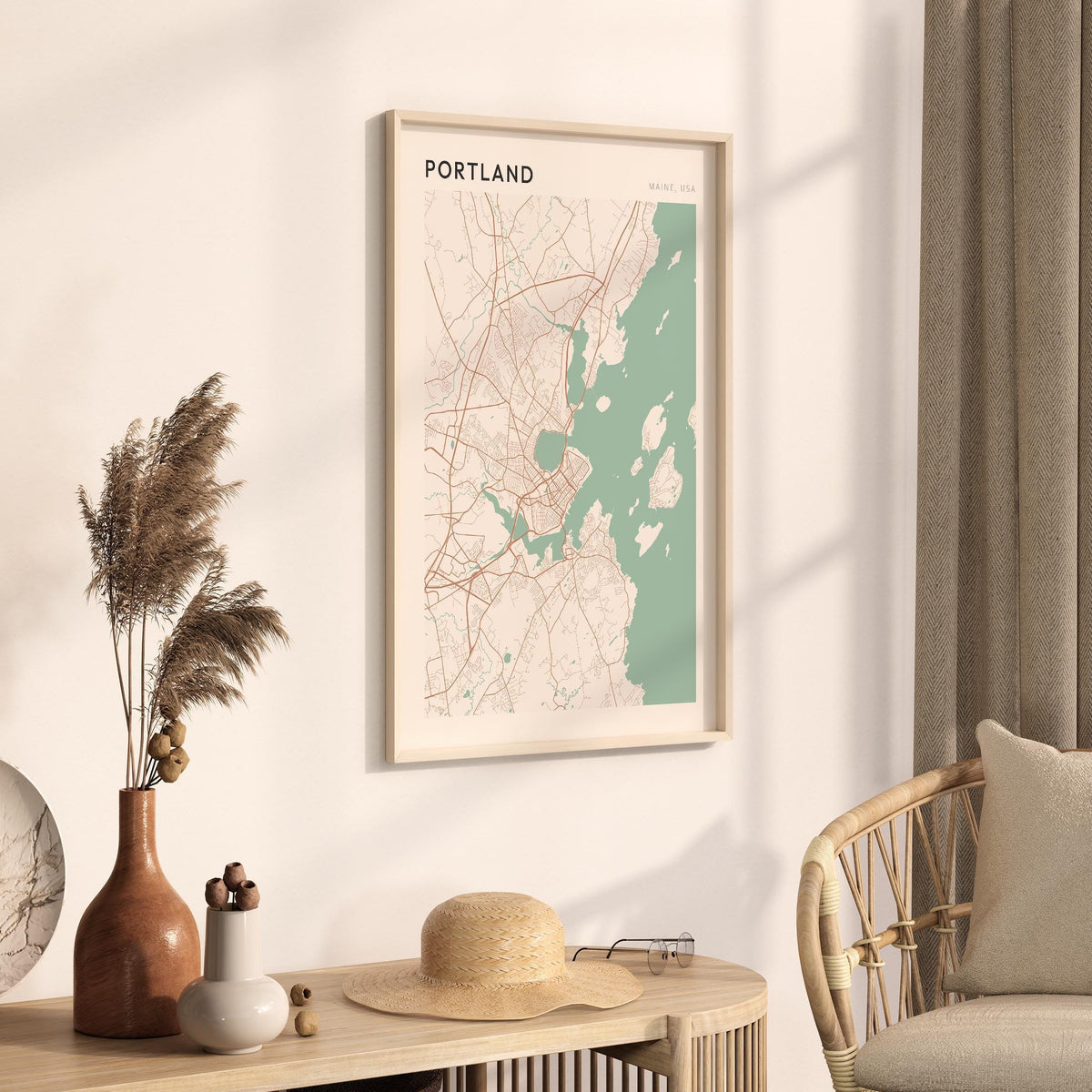 portland, maine map poster - image 2